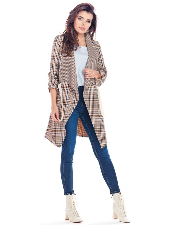 Awama Awama Cappotto A366 Marrone Basic Fit