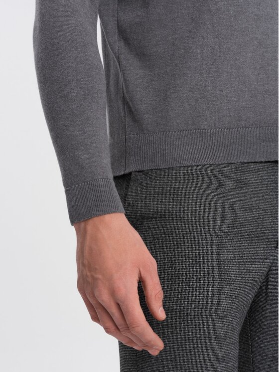 Ombre Ombre Svetr OM-SWTN-0100 Šedá Fitting Fit