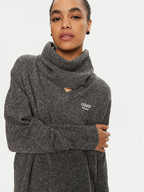 Liu Jo Liu Jo Úpletové šaty WF4430 MA49P Šedá Regular Fit