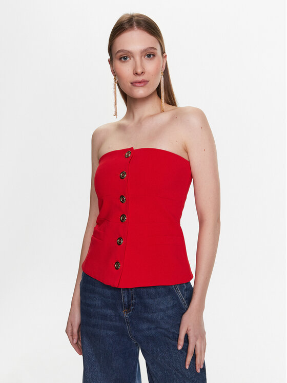 Pinko Top 100112 7624 Rdeča Slim Fit