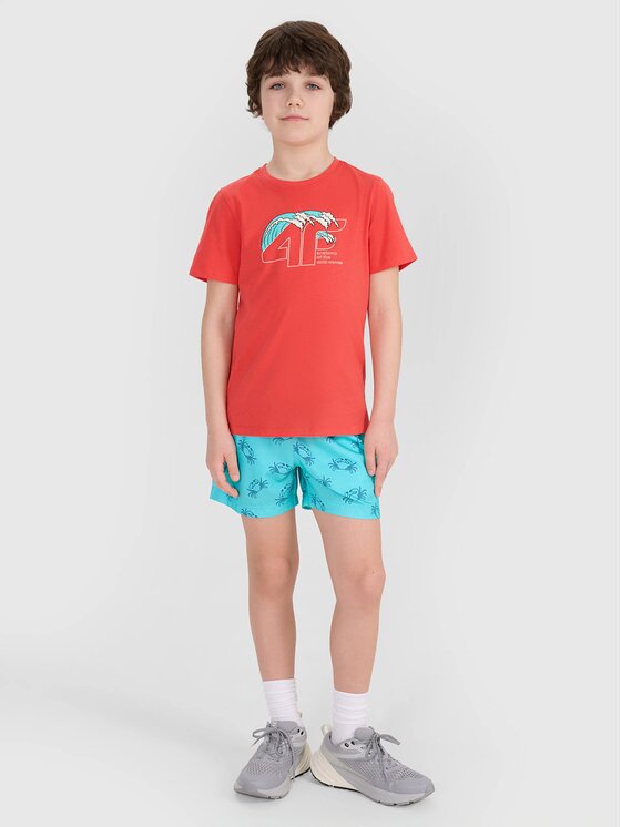 4F 4F T-Shirt 4FJWSS25TTSHM1917-63S Różowy Regular Fit