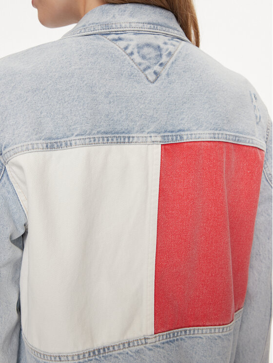 Tommy Jeans Tommy Jeans Jeansjacke Flag DW0DW18331 Blau Regular Fit