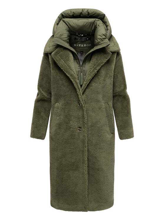 Navahoo Navahoo Kurtka zimowa Teddyzauber Zielony Regular Fit