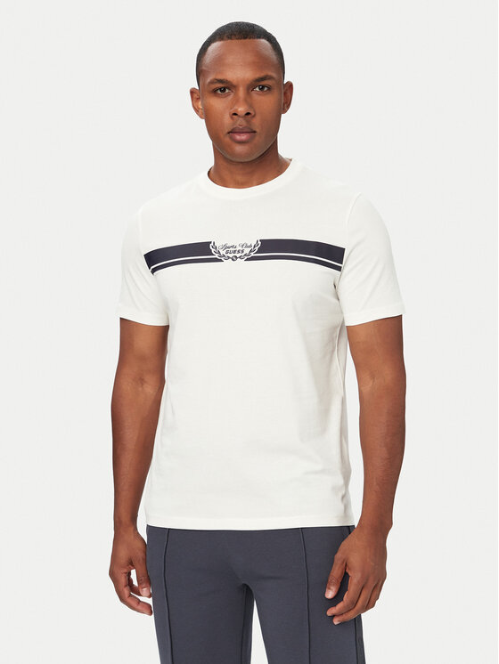 Guess Tricou Z6YI25 K5089 Crem Regular Fit