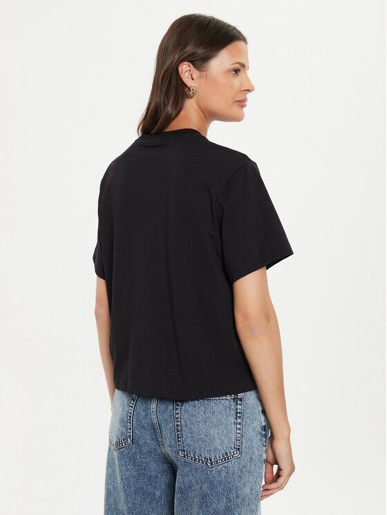 Guess Jeans Guess Jeans Tricou W4YI05 K8HM0 Negru Boxy Fit