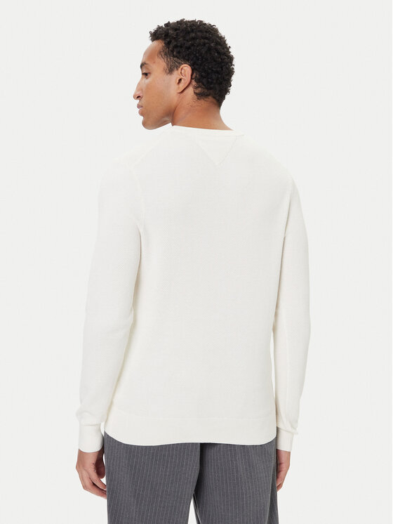 Tommy Hilfiger Tommy Hilfiger Sveter Essential MW0MW36347 Écru Regular Fit