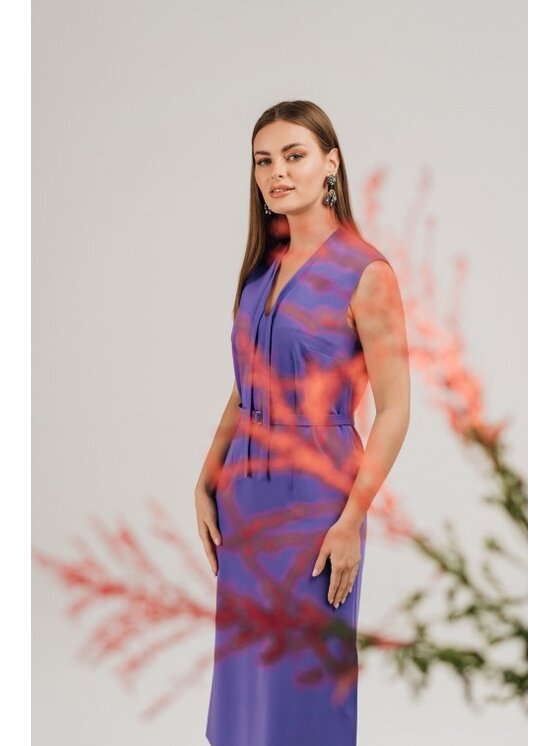 Stylove Stylove Sukienka codzienna S410 Fioletowy A-Line Fit
