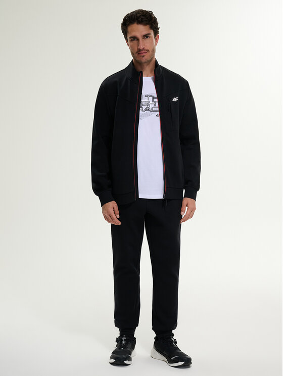4F 4F T-Shirt MONOCHROME MOVEMENT Biały Regular Fit