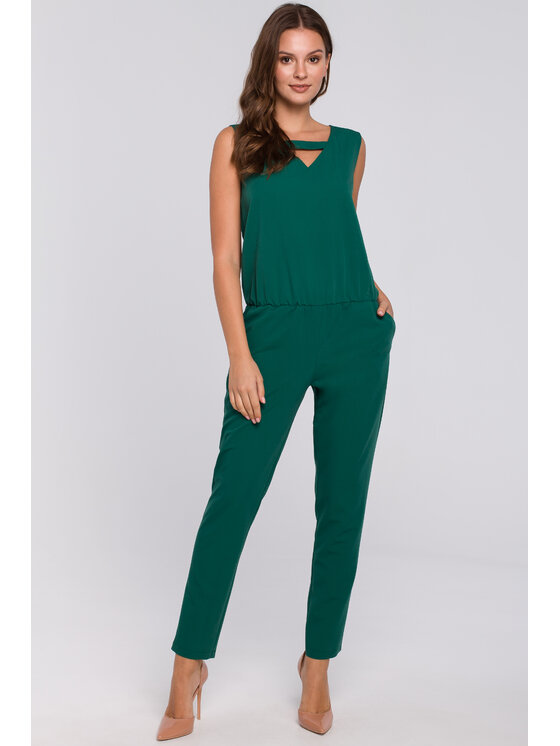 Makover Makover Jumpsuit K009 Verde Regular Fit