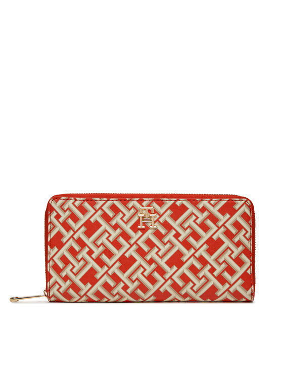 Tommy Hilfiger Tommy Hilfiger Великий жіночий гаманець Iconic Tommy Large Za Mono AW0AW15743 Червоний