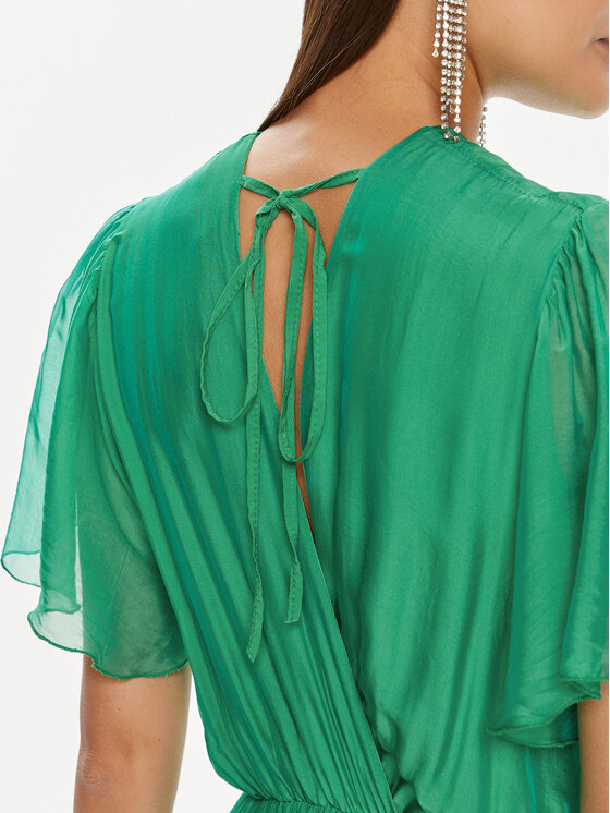 Haveone Haveone Sukienka letnia AFF-L013 Zielony Regular Fit