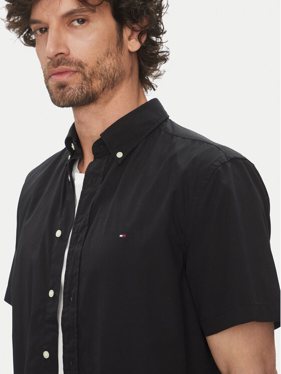 Tommy Hilfiger Tommy Hilfiger Košeľa MW0MW37584 Čierna Regular Fit