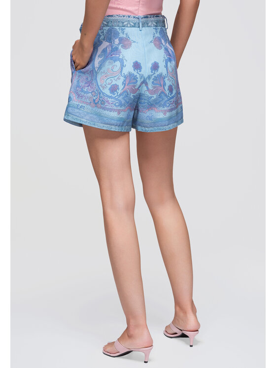 Ombre Ombre Szorty materiałowe OW-ST-E0022 Niebieski Regular Fit
