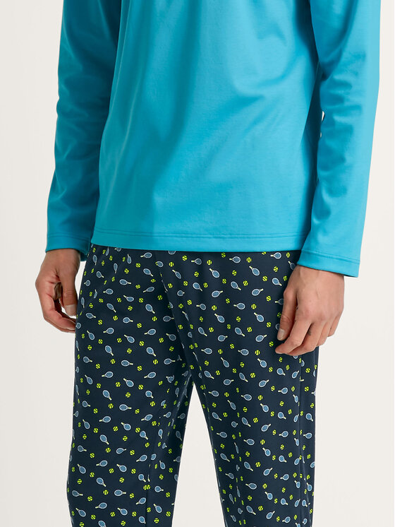 Calida Calida Pyžamo 42783 Tmavomodrá Regular Fit