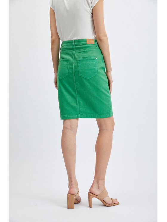 Orsay Orsay Spódnica jeansowa 710320865000__38 Zielony Regular Fit