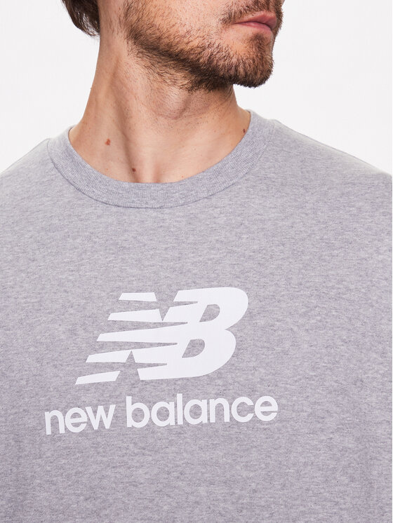 New Balance New Balance Суитшърт MT31538 Сив Relaxed Fit
