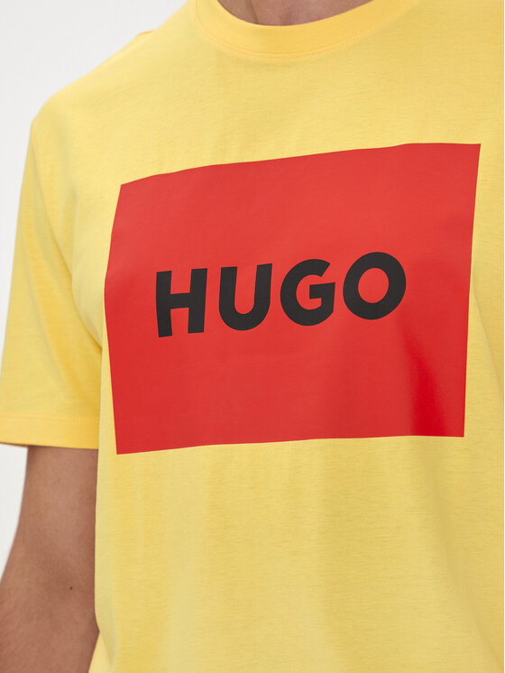 HUGO Hugo Tričko Dulive222 50467952 Žltá Regular Fit