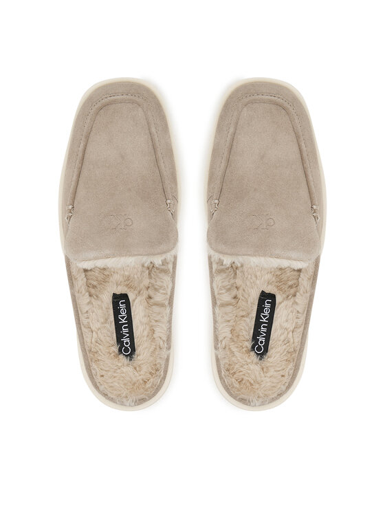 Calvin Klein Calvin Klein Plätud Flatform Mule Suede Wl HW0HW03182 Beež