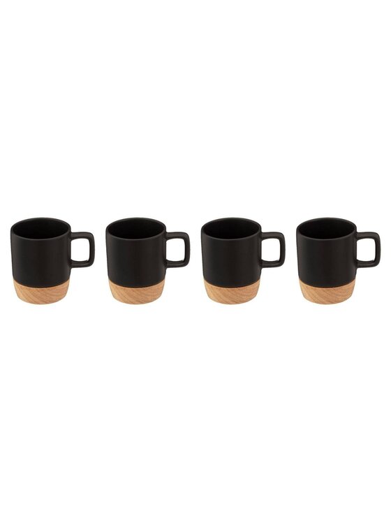 MIAhome MIAhome Kubek 4 szt. ceramiczny MAGU I Czarny