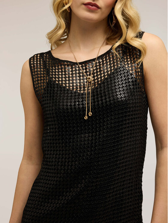 Motivi Motivi Abito da cocktail 7045Q103488N033 Nero Regular Fit