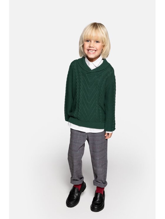Coccodrillo Coccodrillo Sweter ZC3172101CBK-011 Zielony Regular Fit