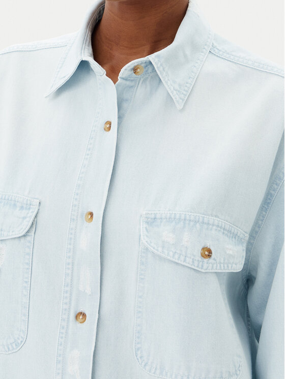 One Teaspoon One Teaspoon džínová košile Everyday Chambray 24864 Světle modrá Regular Fit