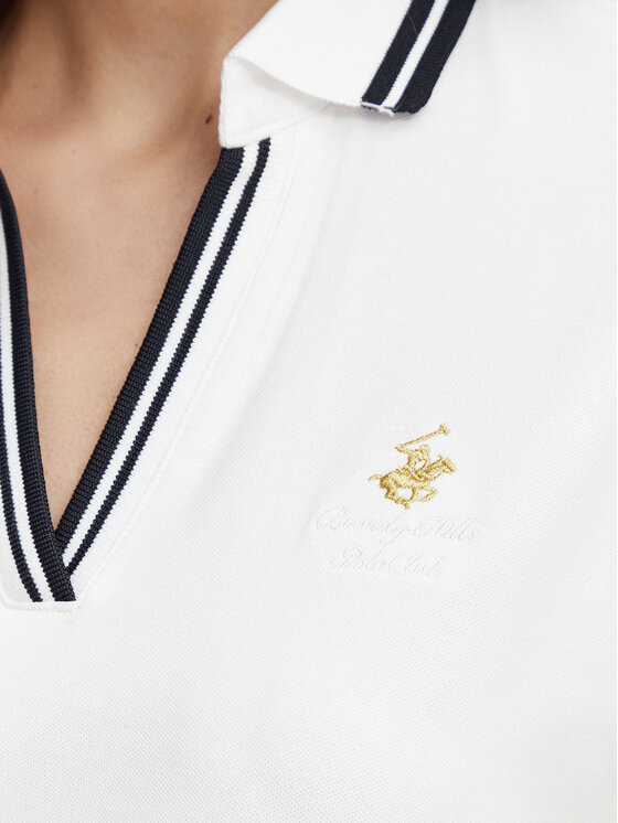 Beverly Hills Polo Club Beverly Hills Polo Club Polo särk P-SS26W-P0300 Valge Regular Fit