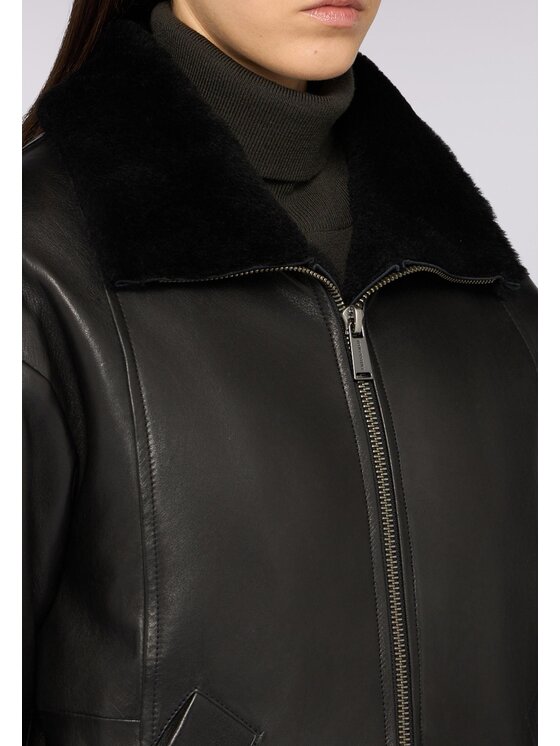 Trussardi Trussardi Giacca di pelle 8920A000322N033 Nero Over Fit