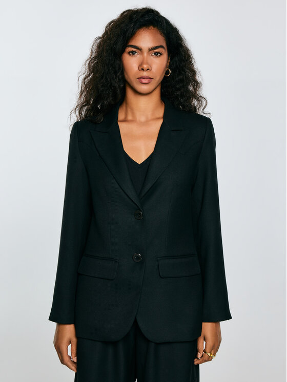 BIG STAR BIG STAR Marynarka EMISA Czarny Slim Fit