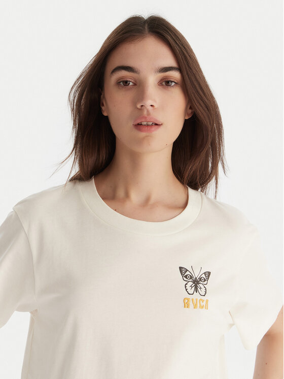 RVCA RVCA Tricou EVJZT00164 Alb Reglan Fit
