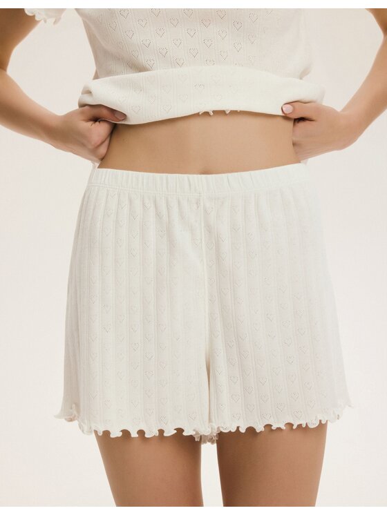 Esotiq Esotiq Piżama 44672 Biały Regular Fit