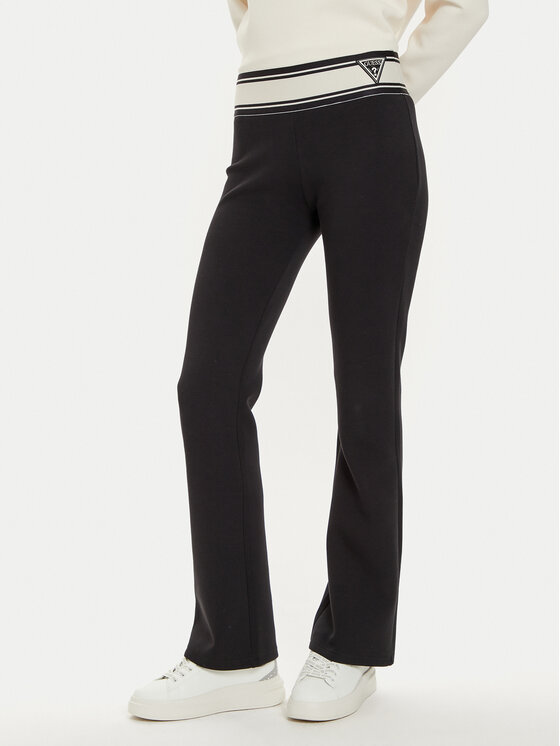 Guess Guess Palazzo hlače Ann V3BB09 KBCK2 Crna Regular Fit