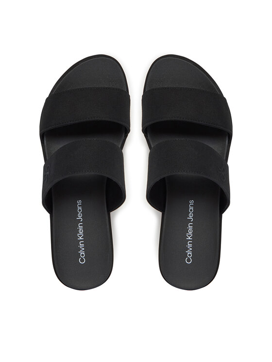 Calvin Klein Jeans Calvin Klein Jeans Papucs Flatform Sandal Webbing In YW0YW01789 Fekete