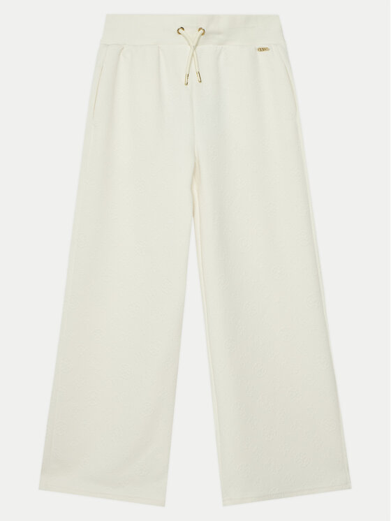 Guess Guess Spodnji del trenirke J5RB15 KCHR2 Écru Relaxed Fit