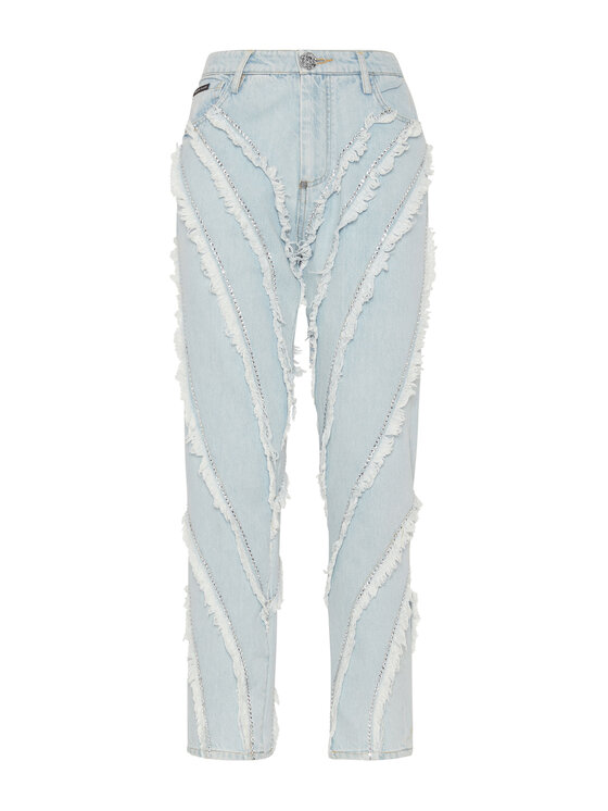 PHILIPP PLEIN PHILIPP PLEIN Jeansy 15349 Niebieski jasny Mom Fit