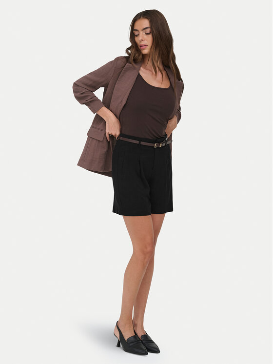 ONLY ONLY Šortky z materiálu Siesta 15367413 Černá Regular Fit