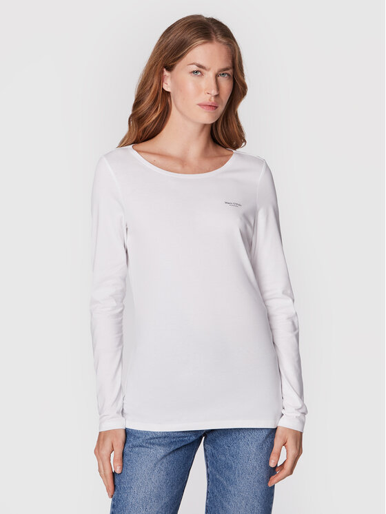 Marc O'Polo Bluza B01 2183 52007 Bela Regular Fit