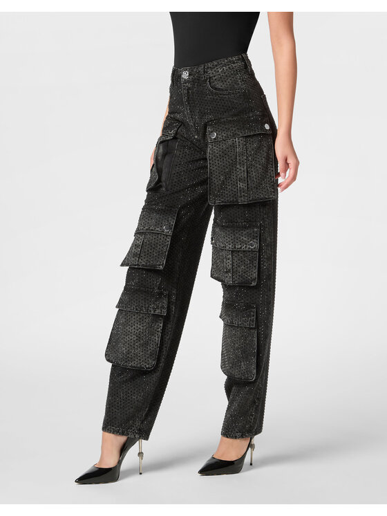 PHILIPP PLEIN PHILIPP PLEIN Jeans 22365 Nero Cargo Fit