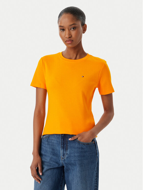 Tommy Hilfiger Tricou New Cody WW0WW40587 Portocaliu Slim Fit