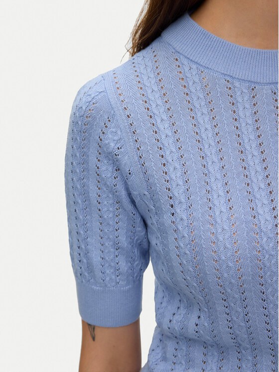 Vero Moda Vero Moda Sweter Morena 10321893 Błękitny Slim Fit