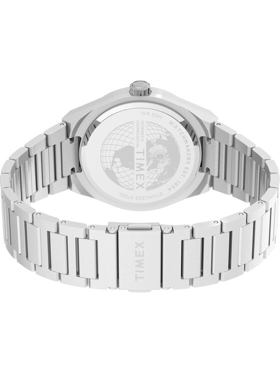 Timex Timex Zegarek TW2Y35200 Srebrny