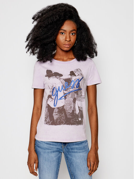T-shirt W1GI0K JA900 Viola Regular Fit