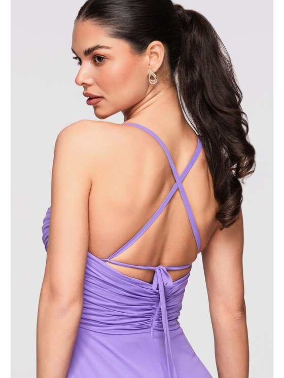 Ombre Ombre Sukienka wieczorowa LA-OM-DLR310 Fioletowy Regular Fit