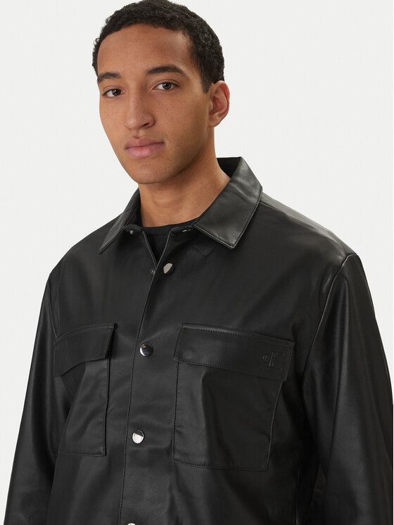 Calvin Klein Jeans Calvin Klein Jeans Giacca in similpelle LV04RE404G Nero Regular Fit