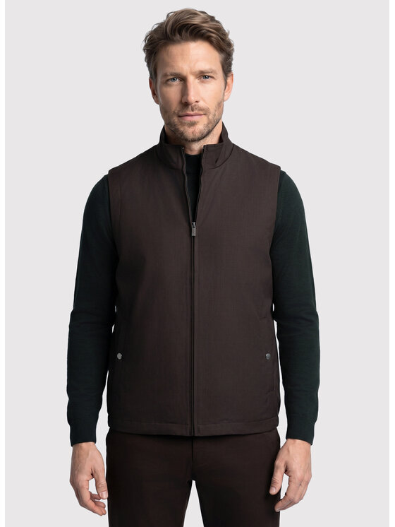 Pako Lorente Pako Lorente Kamizelka P26WP-8K-001 Brązowy Slim Fit