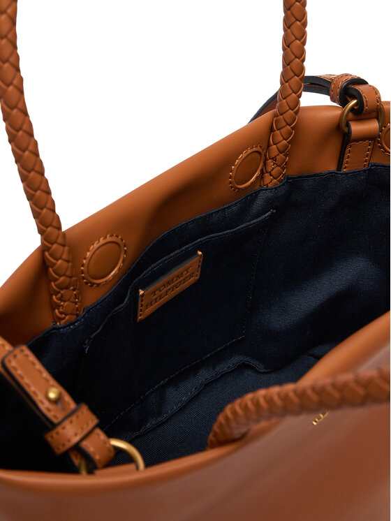 Tommy Hilfiger Tommy Hilfiger Τσάντα Th Marina Bucket Leather AW0AW18739 Καφέ
