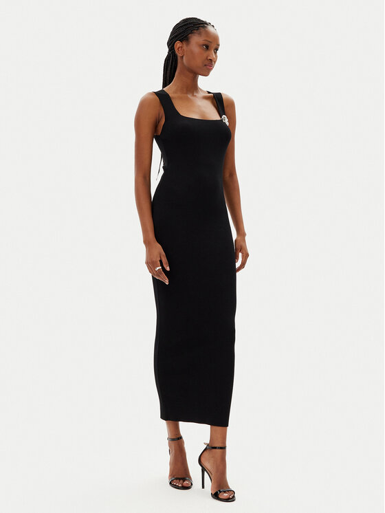 Kontatto Kontatto Коктейльна сукня 3M0553C Чорний Slim Fit