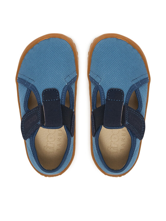 Froddo Froddo Papuče Barefoot Canvas T-Bar G1700439-1 M Modrá