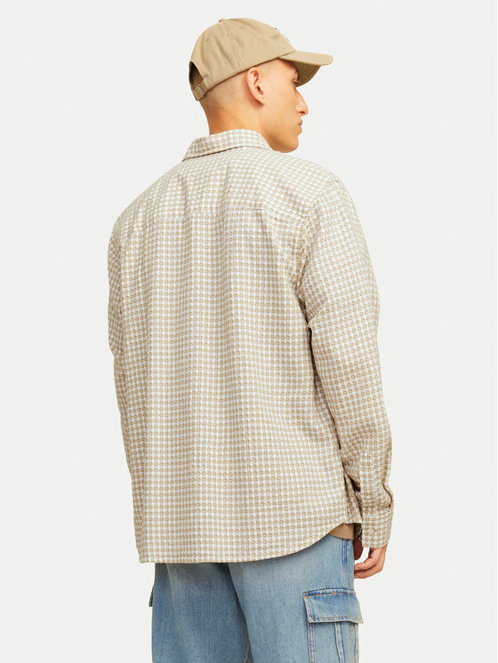 Jack & Jones Jack & Jones Koszula Joshua 12260673 Beżowy Relaxed Fit