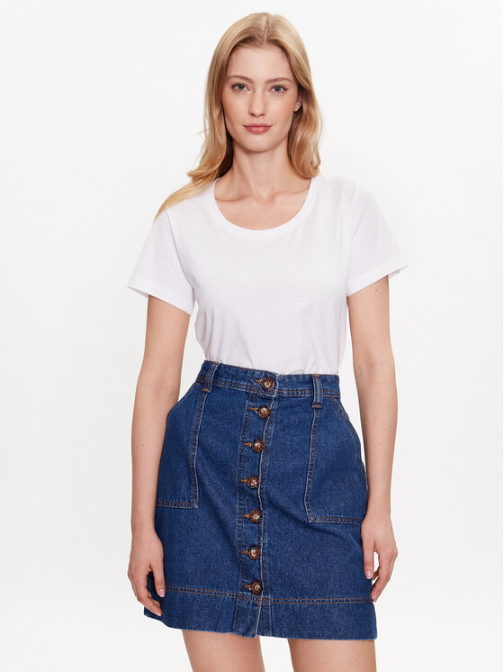 b.young Tricou 20812845 Alb Regular Fit